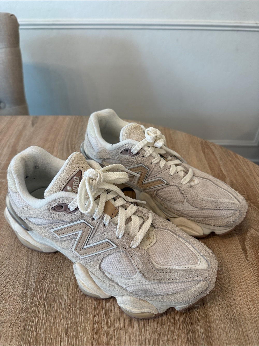 New Balance Women's Neutral Beige Retro-Style Mesh & Suede Sneakers